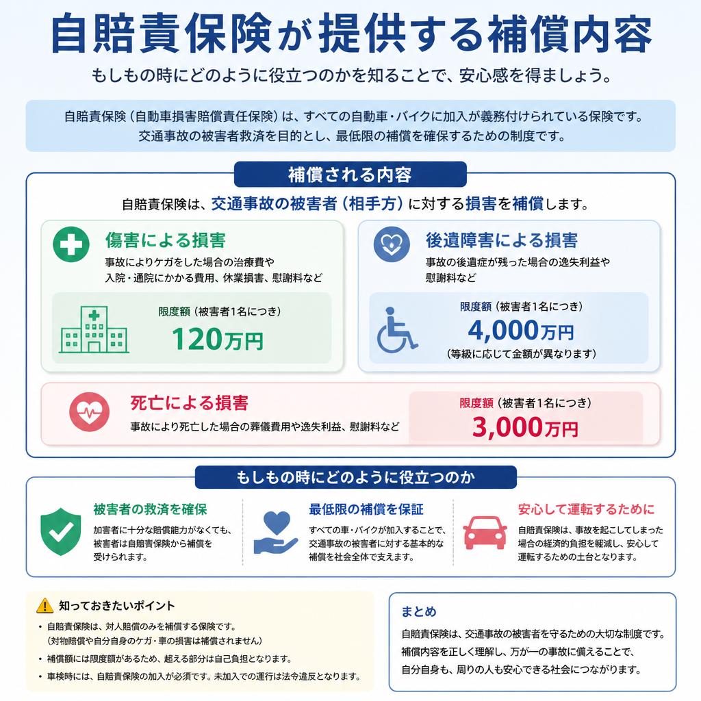 事故があった時の補償内容とは？