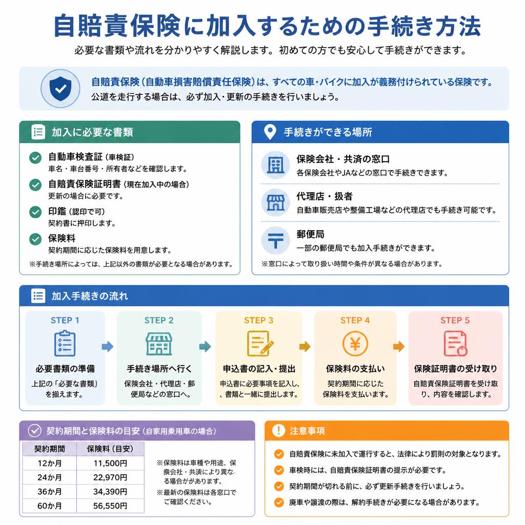 自賠責保険の加入手続き